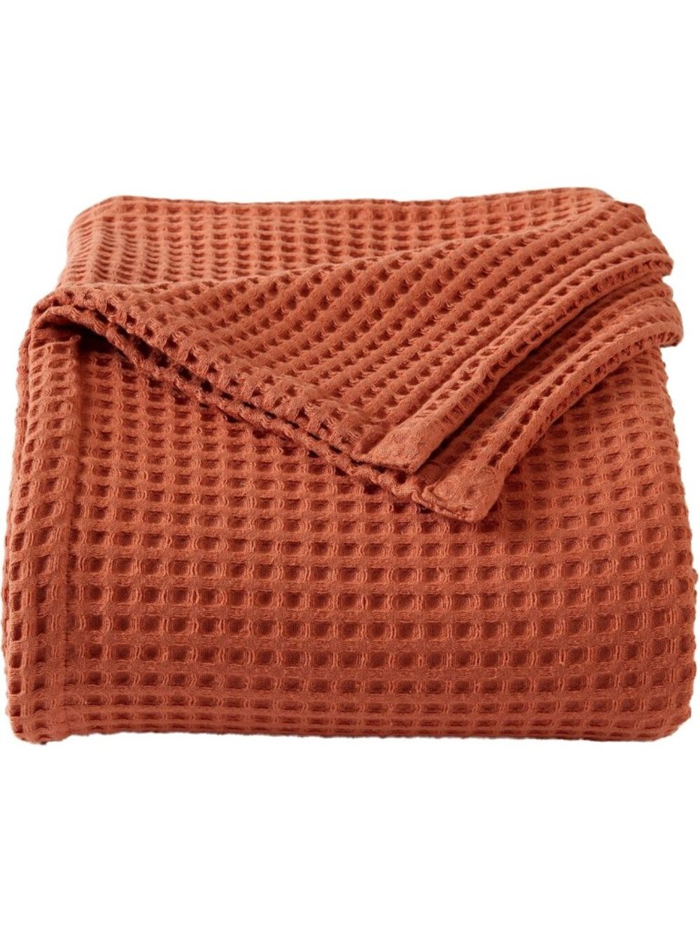 Soft 100% Cotton Waffle Weave Blanket | Lightweight All-Season Layering | King